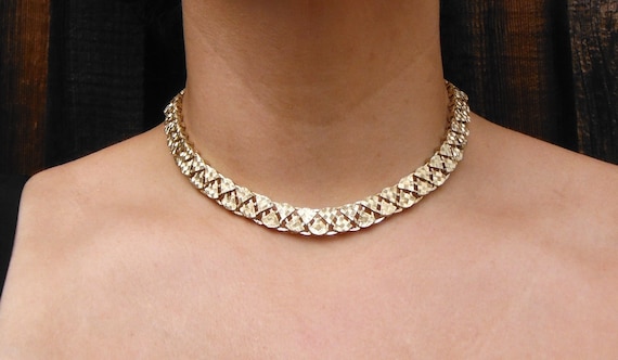 Flexible Diamonds Choker Necklace | 18K Gold Plated