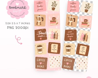 Marque-page patchwork café, marque-pages café, amateur de café, cadeau café, joli marque-page patchwork, signets,