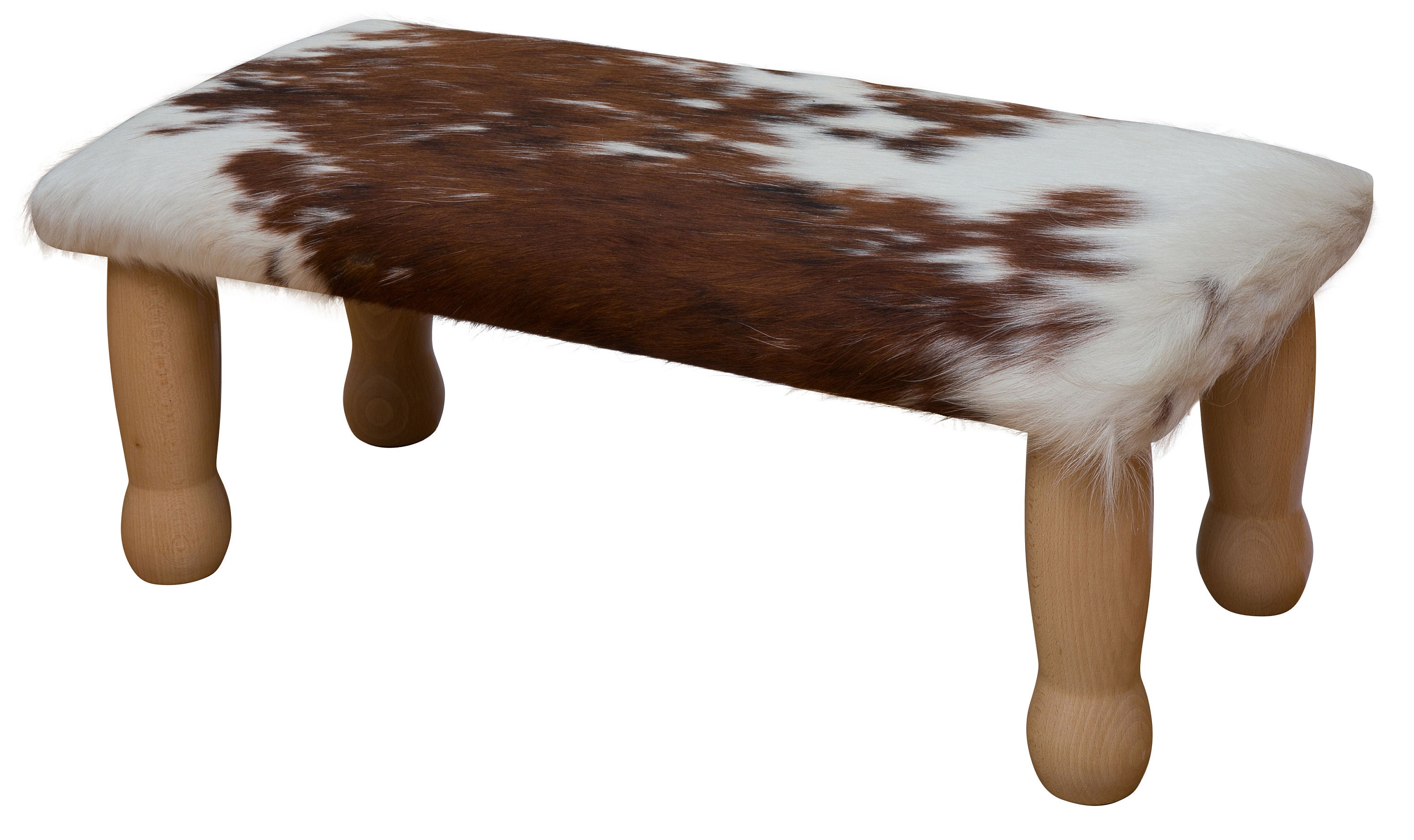 Cowhide Brindle Footstool Cow Hide Ottoman Cowhide Stool Etsy