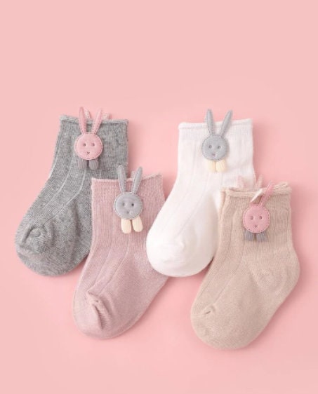 Stocking Stuffer, Novelty Socks, Character Slipper Socks, Funny Socks, Baby  Shower Gift, Newborn Gift, Gripper Slippers Child, Bunny Socks, 