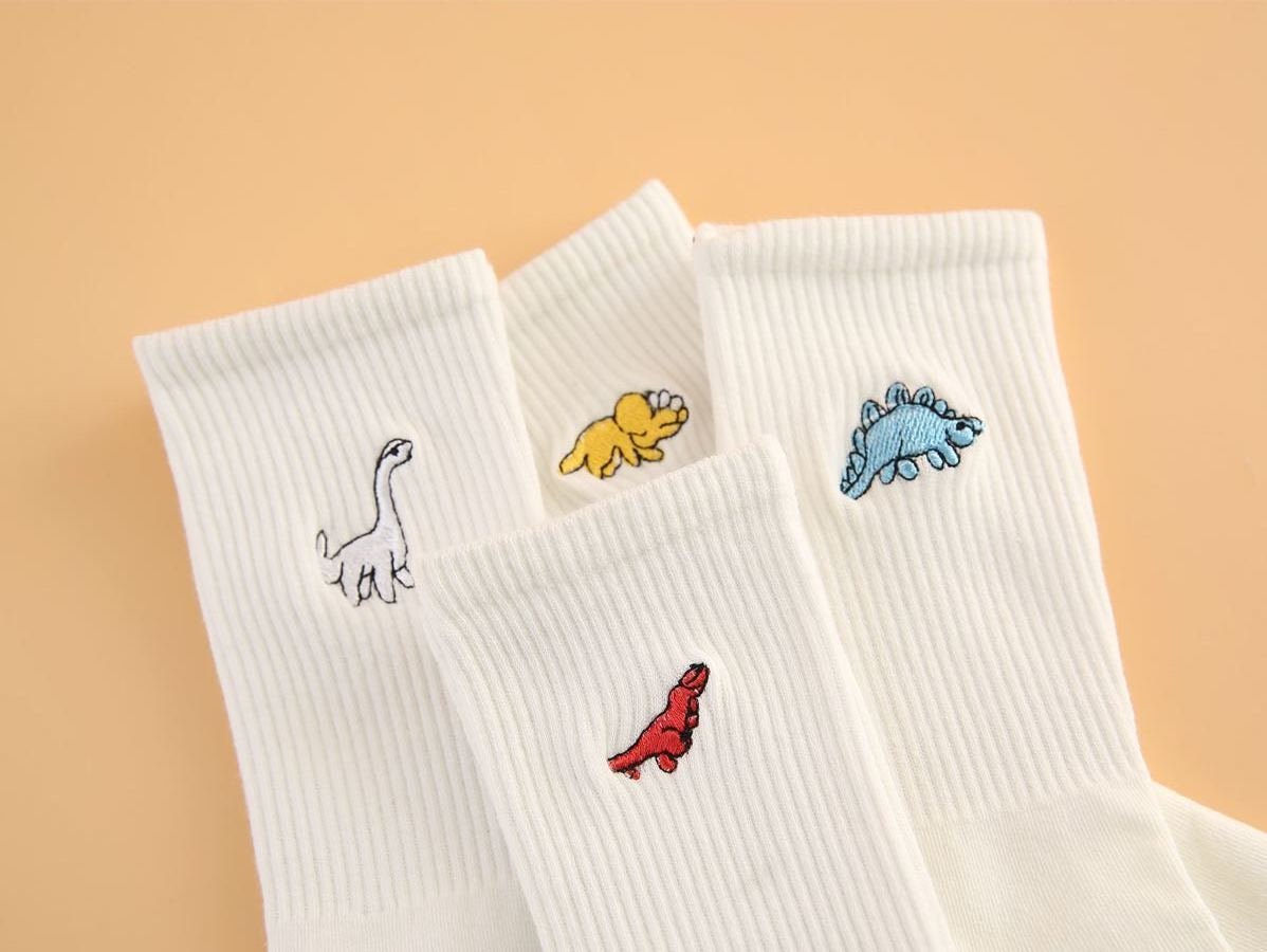 Dinosaur Socks for Men/women Unisex Sock Embroidered - Etsy UK