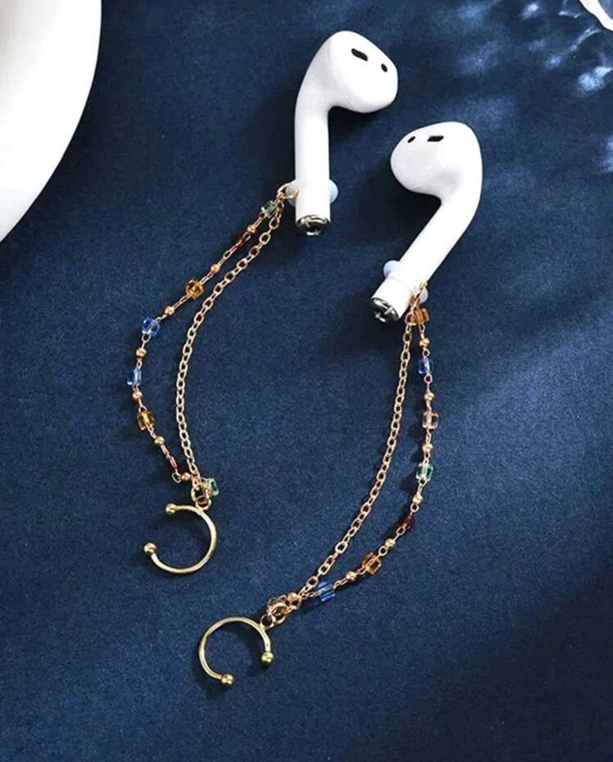 Louis Vuitton Nanogram Earphone Earrings Gold