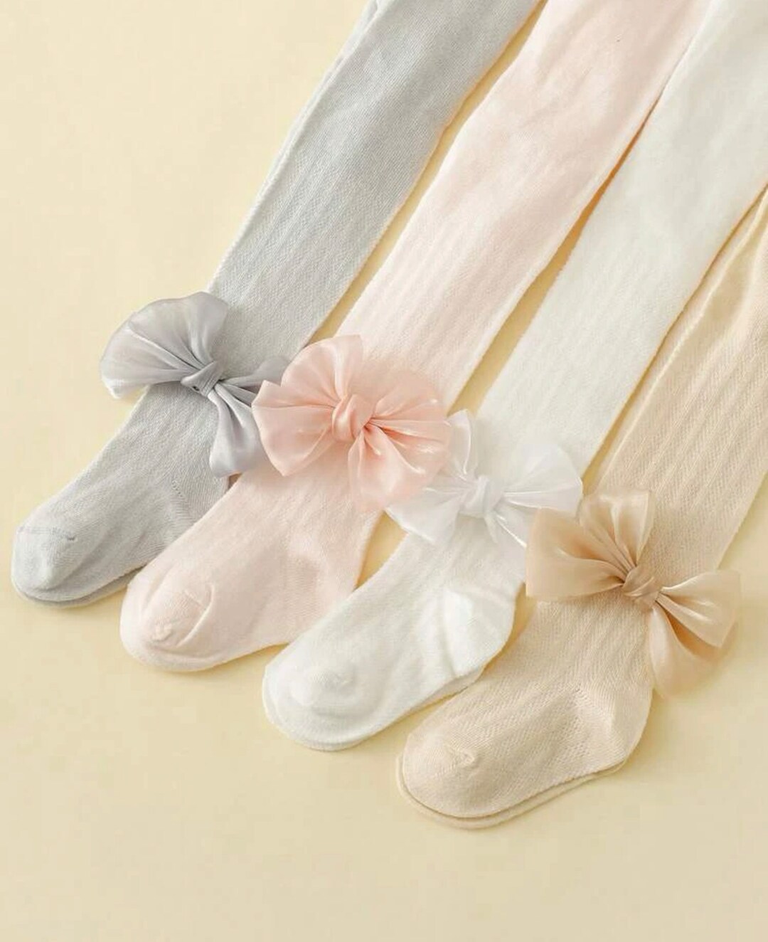 Bow Detail Tights Baby Girl Tights Toddler Tights Occasion Etsy