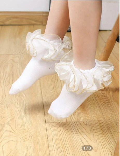 Toddler Girls Ruffle Trim Ankle Socks Girls Frilly Socks, Girls Socks, Frilly  Socks, Lace Ruffle Frilly Princess Socks Dance School Socks -  Canada