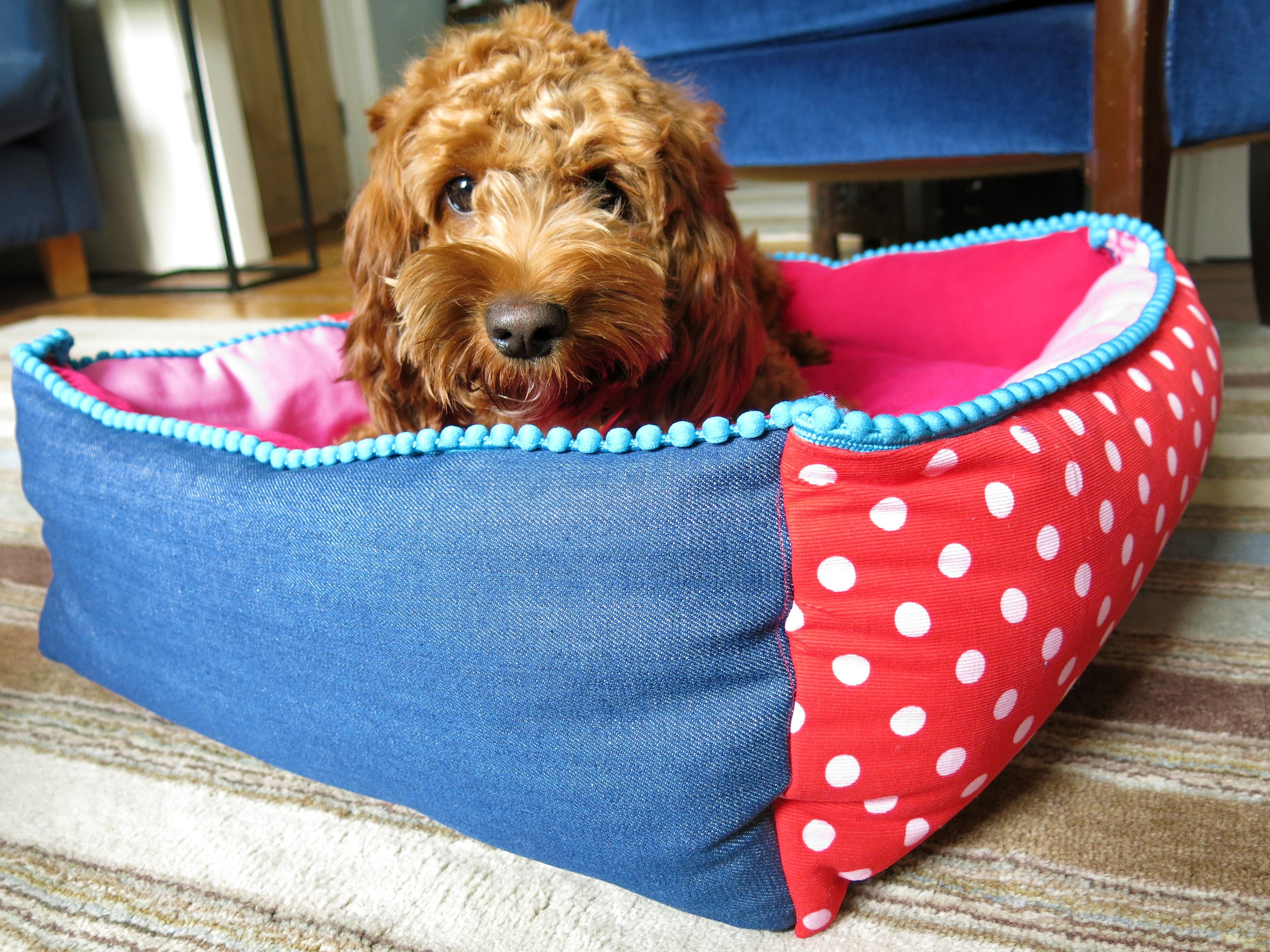 square plastic dog bed