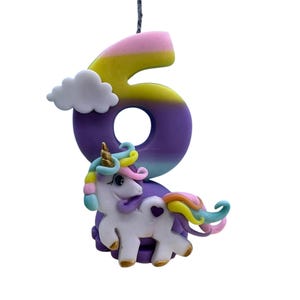 Handmade Unicorn Birthday Candle: Custom Cake Topper Keepsake