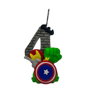 Personalisierte Geburtstagskerze mit Zahl | Handgemachte Cake Topper für Kinderparty | Kalte Porzellan Kerze | Benutzerdefinierte Farben erhältlich
