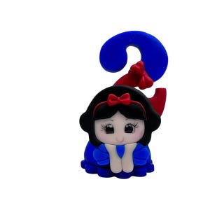 Snow White Birthday Candle: Handmade Fairytale Cake Topper