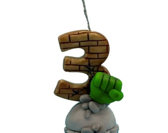 Personalized Number Birthday Candle: Handmade Keepsake Cake Topper