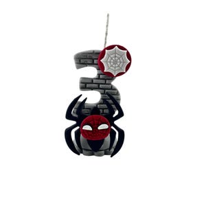 Personalized Spider Candle | Handmade Number Candle | Cake Topper for Boys | Keepsake Birthday Decor | Party Candle | Custom Gift