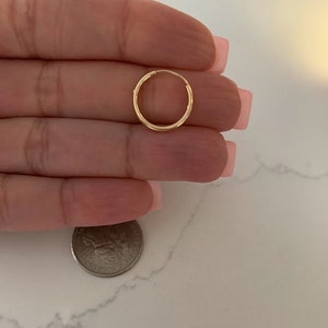 17MM Hoops in 14K Gold, Gold Hoops, Solid Gold Hoops, Gold Earrings, Gold Thin Hoops, JLO Hoops, BEST SELLER, 14KY 1.5mm Hoop Earrings