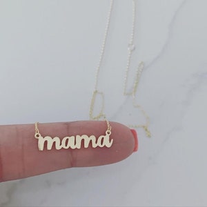 Colar Mãe personalizado em ouro 14K | Colar artesanal para mamãe | Colar da mamãe | Faça seu próprio colar com nome