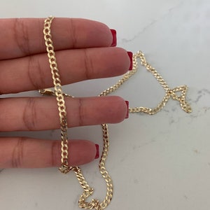 3.6MM 14K Gold SOLID Miami Cuban Link Chain | 14K Gold Curb Link Chain | Layering Gold Chain | SOLID GOLD