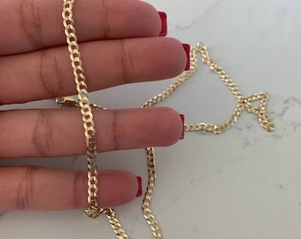 3.6MM 14K Gold SOLID Miami Cuban Link Chain | 14K Gold Curb Link Chain | Layering Gold Chain | SOLID GOLD