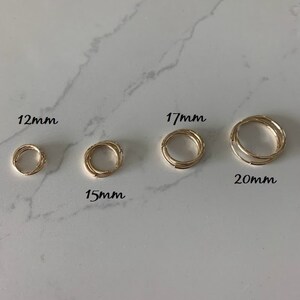 Thin Hoops in 14K Gold, Real Gold, Gold Hoops, 14K Gold Earrings, Gold Thin Hoops, JLO Hoops, BEST SELLER, 1 to 1.5MM, 12MM-20MM