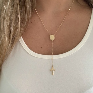 10K Gold Rosary,rosary Necklace,gold Rosary Necklace,tri 10K Gold Rosary,rosary Necklace,gold Rosary Necklace,tri