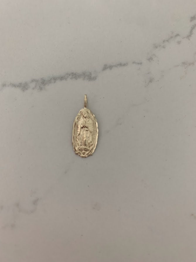 14K Solid Gold Virgin of Guadalupe | Yellow Gold Virgin Mary | Catholic ...