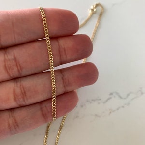 2MM 14K Gold Cuban Link Chain | 14K Gold Cuban Chain | Layering Gold Chain | SOLID GOLD