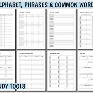Learn Korean ULTIMATE BUNDLE Korean Vocabulary, Learn Korean Hangul Alphabet, Korean Language Study Notebook, Korean Flashcards image 13