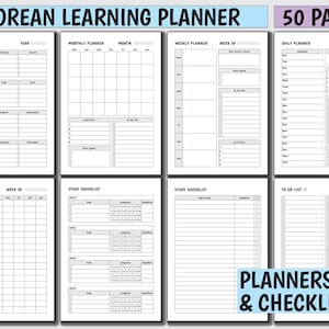 Learn Korean ULTIMATE BUNDLE Korean Vocabulary, Learn Korean Hangul Alphabet, Korean Language Study Notebook, Korean Flashcards image 11