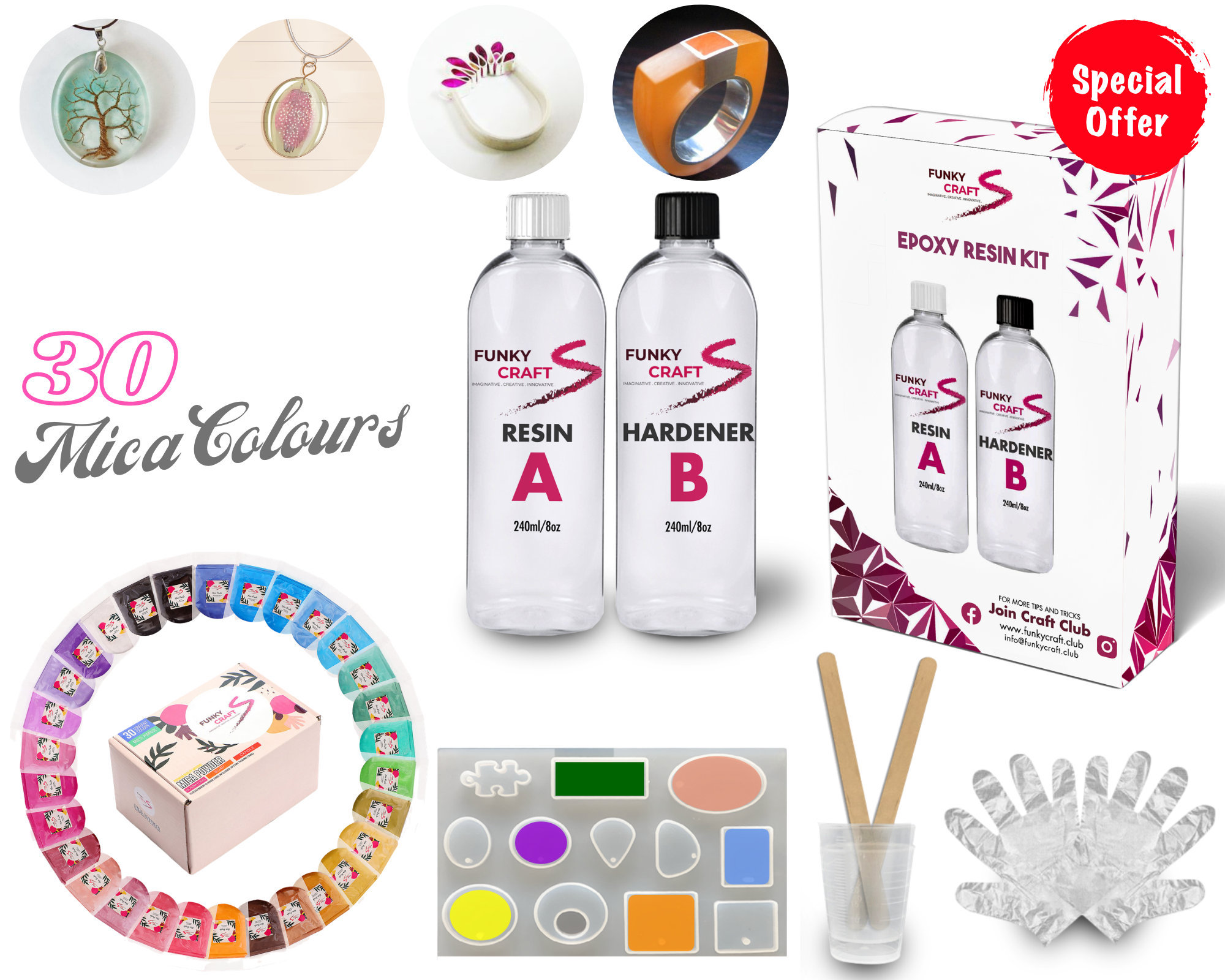 Resin Starter Kit Includes Resin Pendant Mold 2 Resin Mixing Etsy