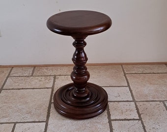 Vintage wooden plant stand pedestal