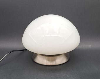 Vintage chrome and glass touch table lamp by Linhai Junis