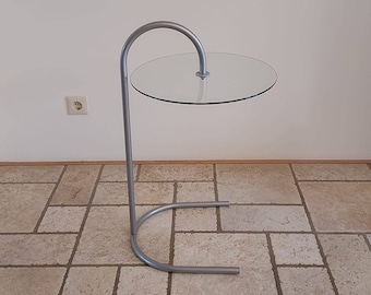 Table d'appoint vintage Ikea Ry en verre années 90