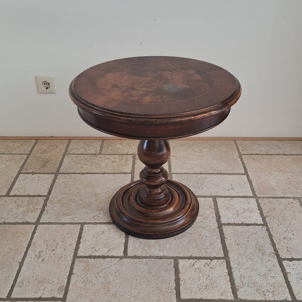 Vintage wooden wine table side table