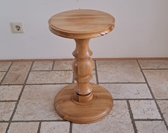 Vintage light oak wooden plant stand