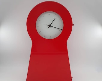 Vintage IKEA PS 1995 Metal Clock and Cabinet Red - Etsy