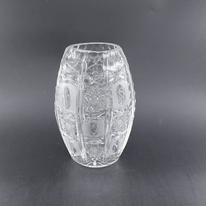 Vintage bohemian hand-cut crystal vase