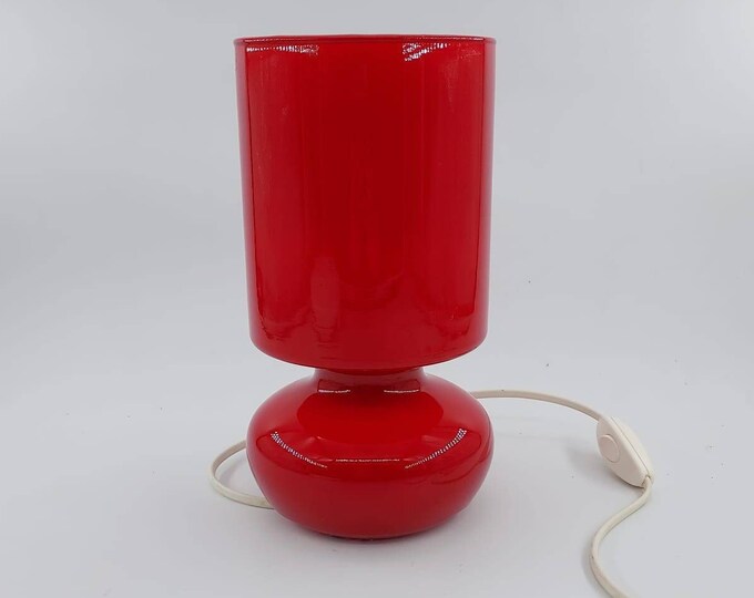 Vintage Red IKEA Lykta Mushroom Lamp - Table Lamp - Night Lamp - Etsy