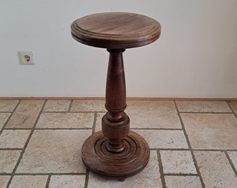 Vintage wooden plant pedestal