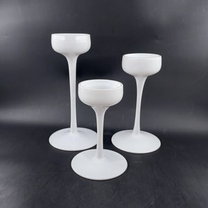 Set of three Ikea Blomster candle holders