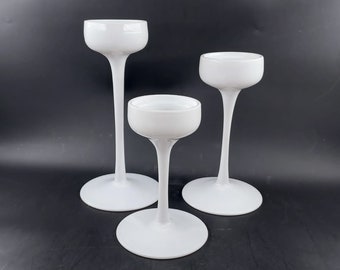 Set of three Ikea Blomster candle holders