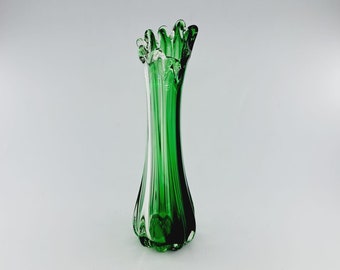 Vintage Bergdala crystal glass vase made in sweden