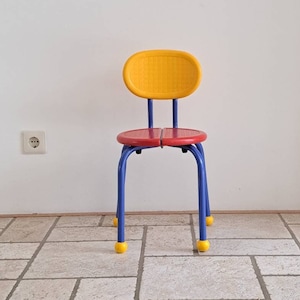 Vintage Ikea Puzzle Memphis style children&#39;s chair by Knut and Marianne Hagberg