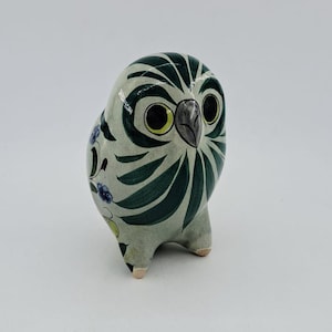 Coruja de cerâmica tonala mexicana vintage