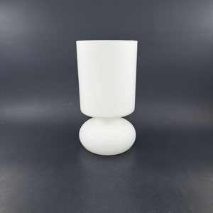 Unique white hand made glass Ikea Lykta vase
