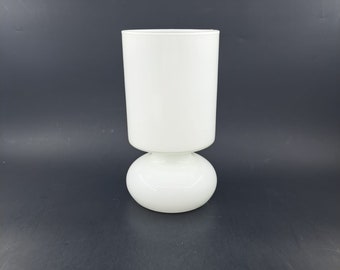 Unique white hand made glass Ikea Lykta vase