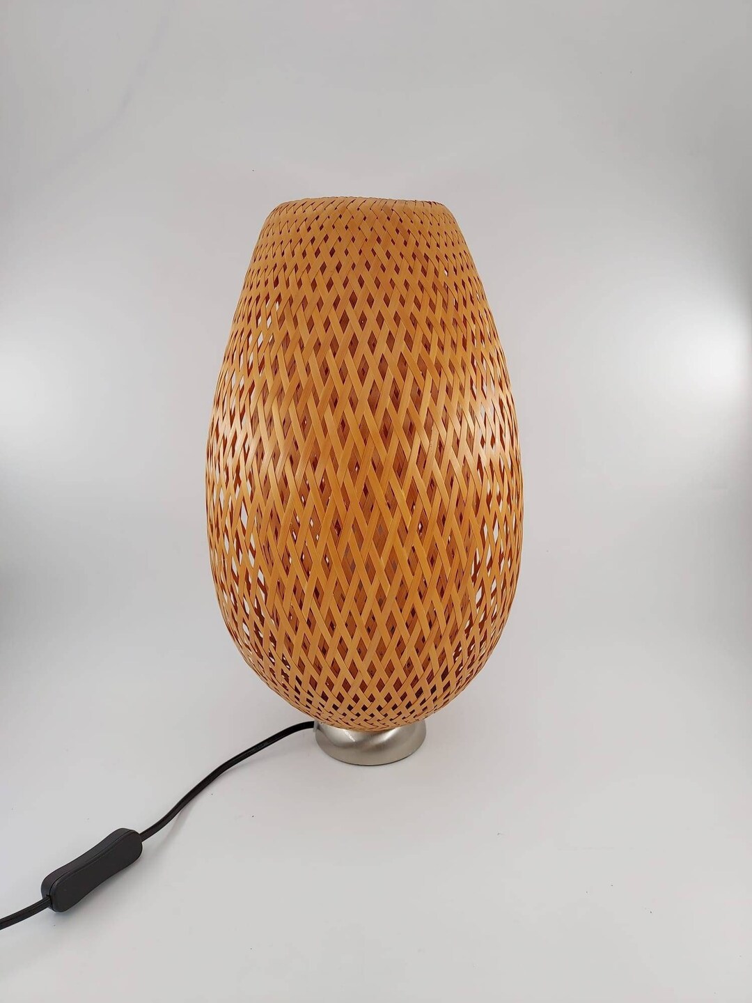 BÖJA table lamp, bamboo/handmade - IKEA