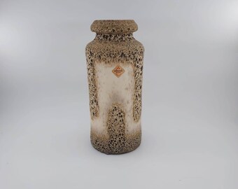 西ドイツ製 ヴィンテージ Scheurich窯 陶器の花瓶 Fat Lava 花器