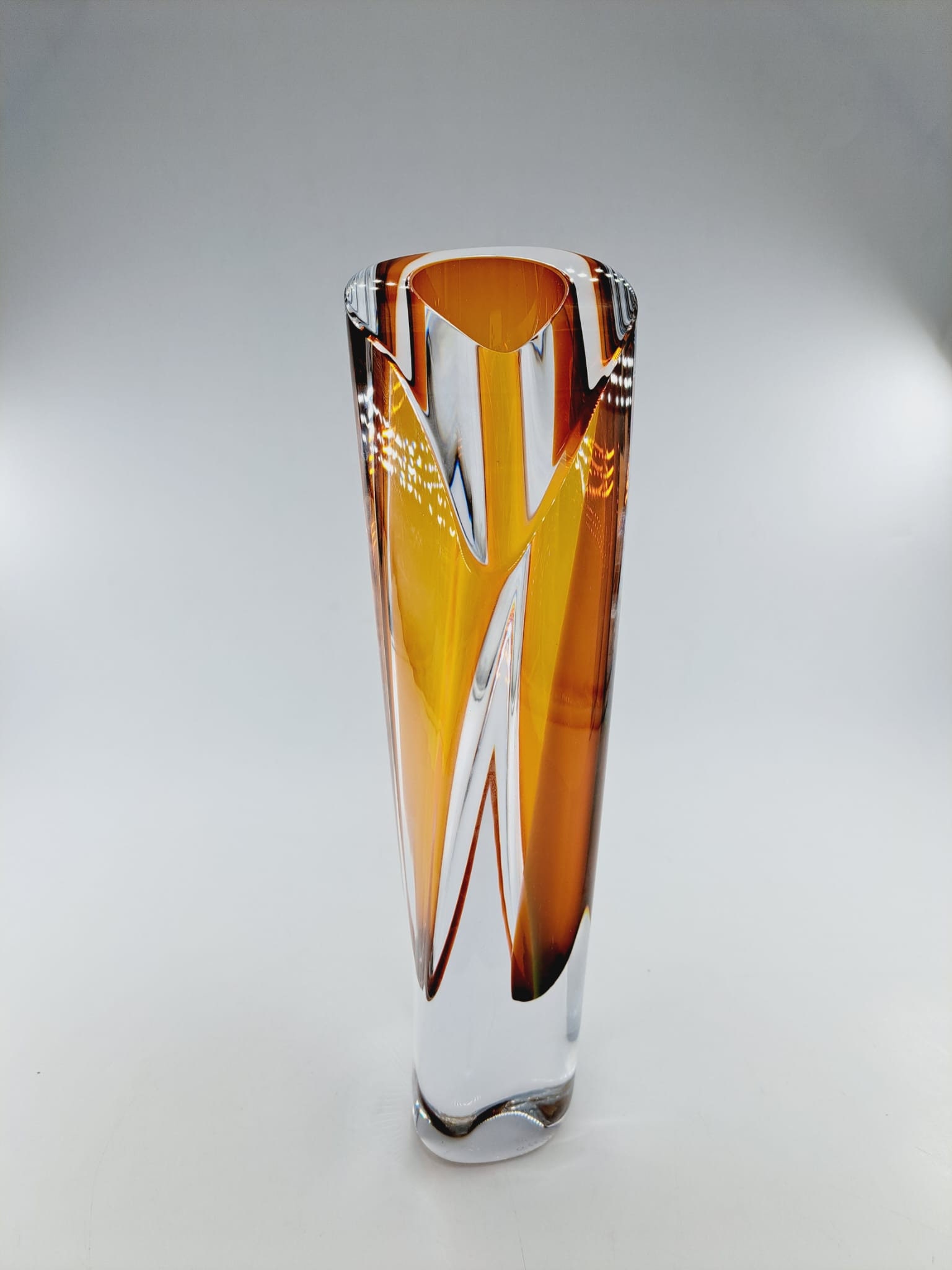 Kosta Boda Amber Glass Vase by Gòran Wärff 2002 Signed - Etsy