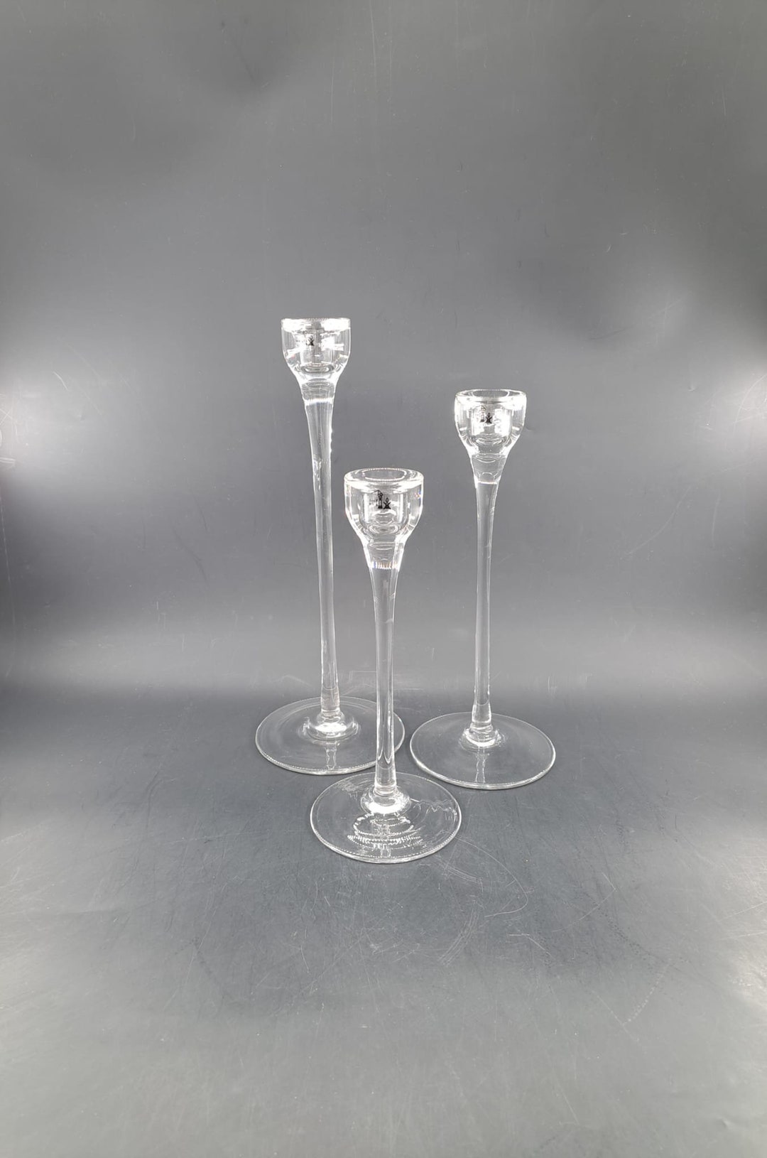 Set of Three Ikea Blomster Glass Candle Holders Etsy