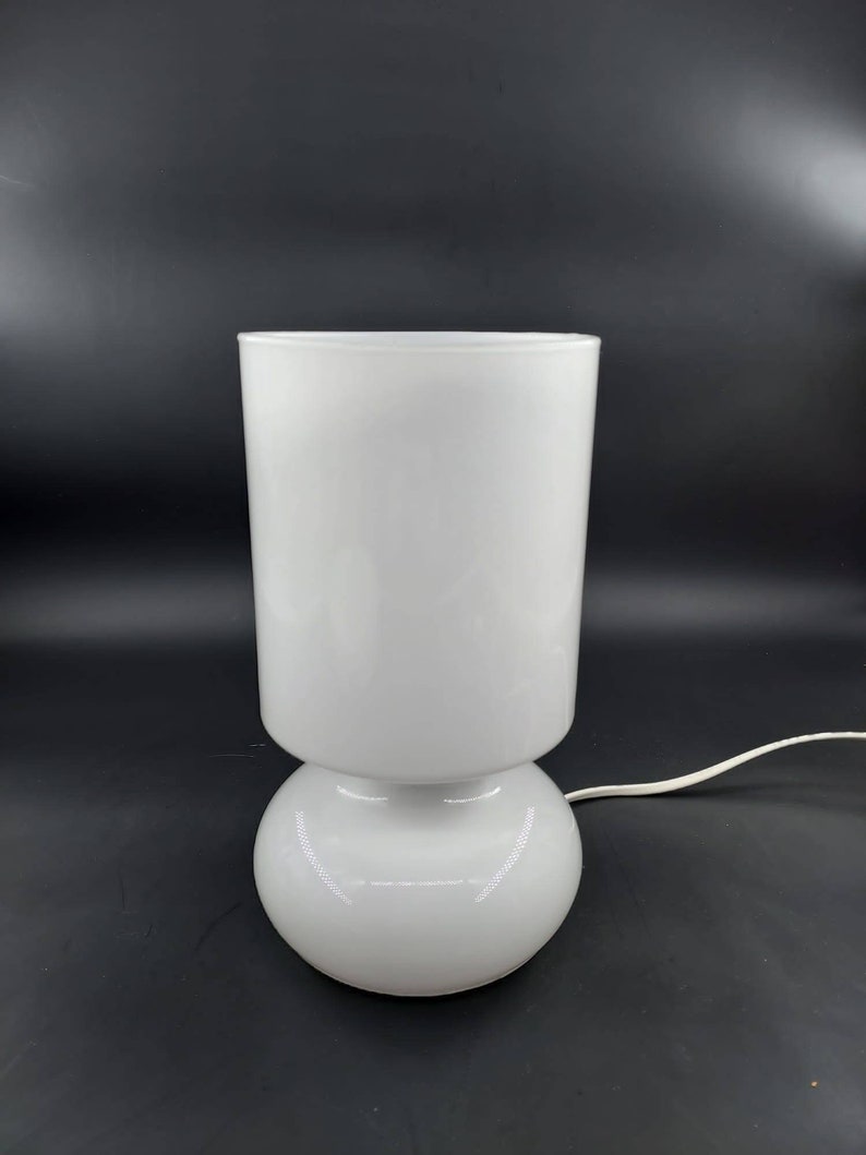 Vintage Handmade white Ikea lykta mushroom lamp table lamp night lamp image 3