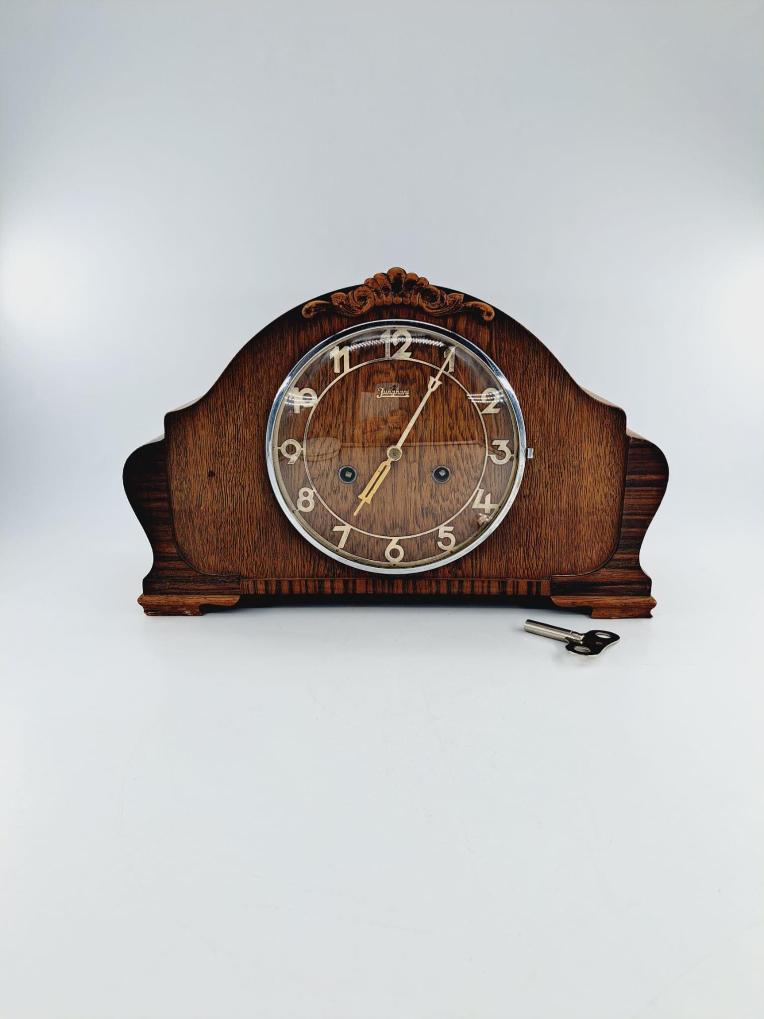 Vintage Wooden Junghans Pendulum Mantle Clock