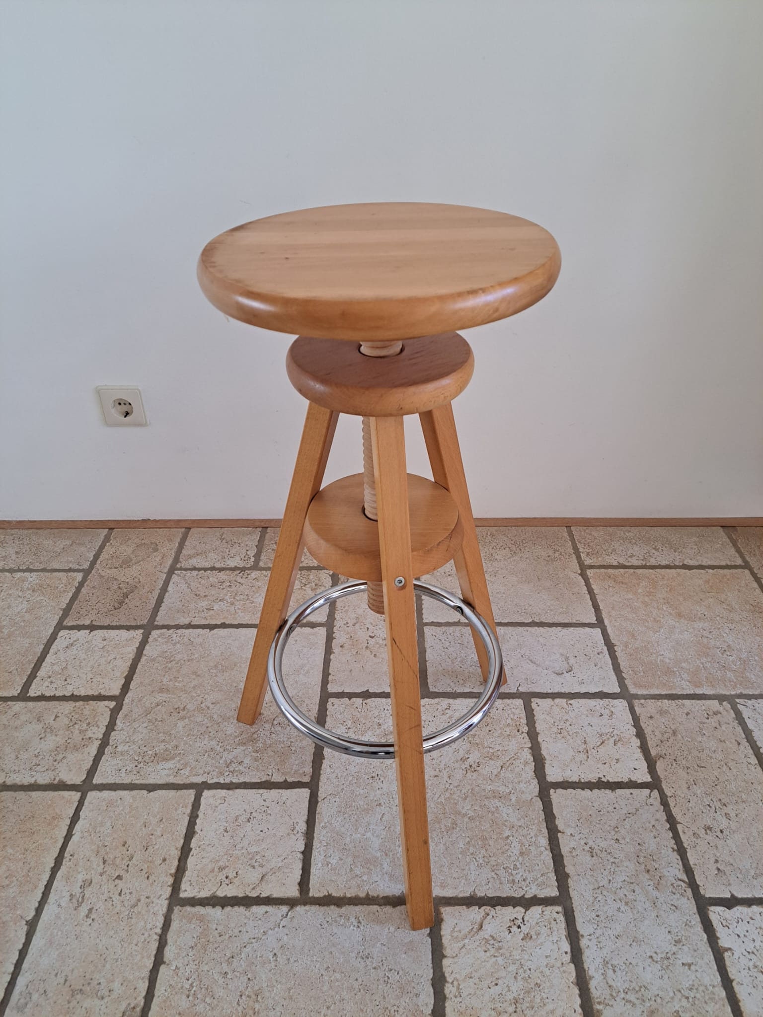Vintage Ikea verstellbarer Hocker Ringo aus Buchenholz Etsy