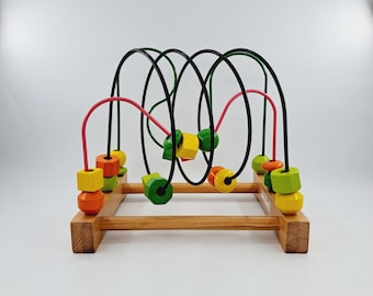 Ikea Mula Wooden Bead Rollercoaster Toy