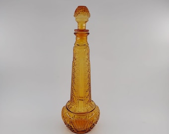 Vintage amber glass Empoli Rossini carafe